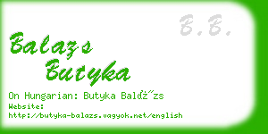 balazs butyka business card